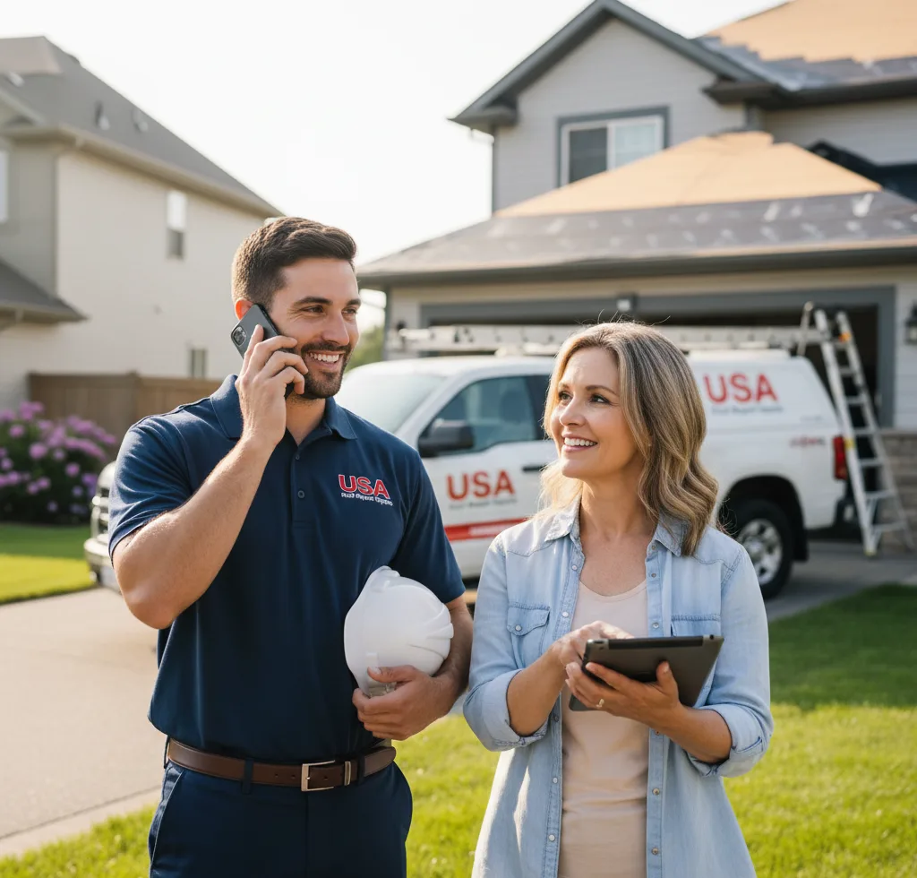 USA Roof Repair Experts customer support in Harrah